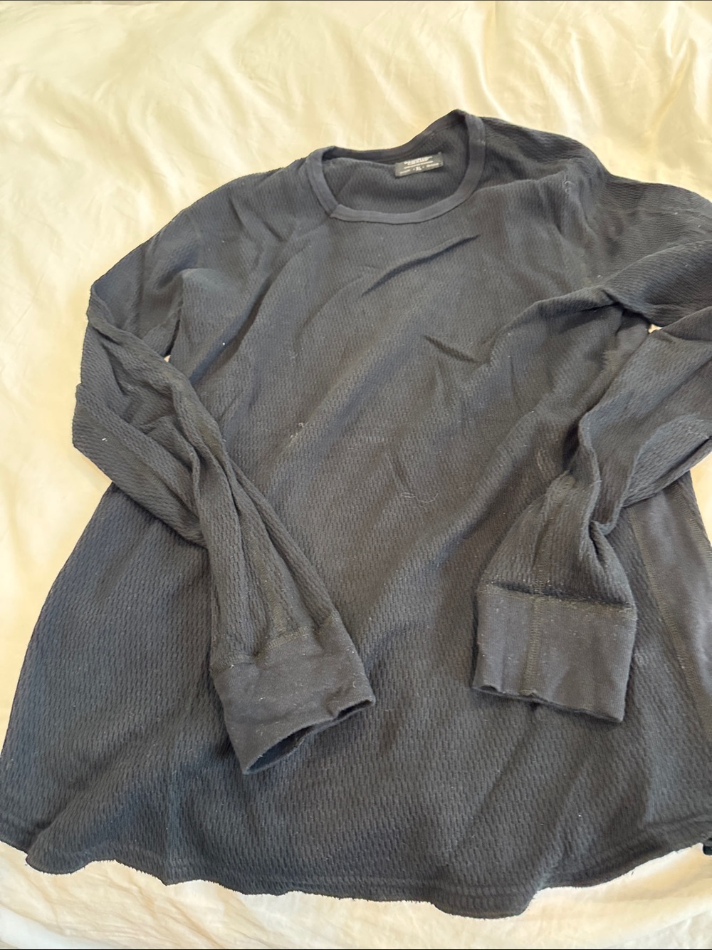 Reigning Champ Black Long-Sleeve Waffle Thermal
